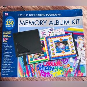 NIB~Memory Album Kit with Multicolor Pages. 350 Pieces noted on box.